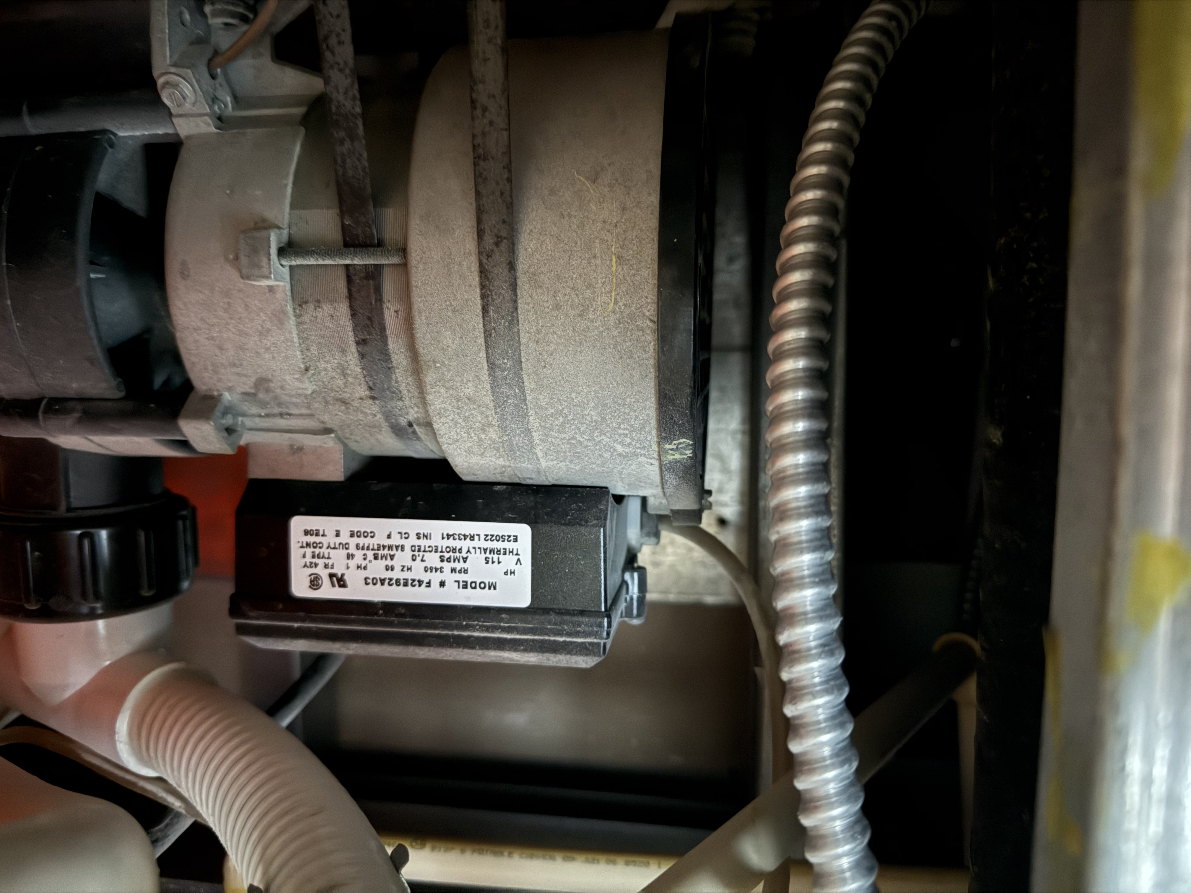 Industrial plumbing equipment and motor installation